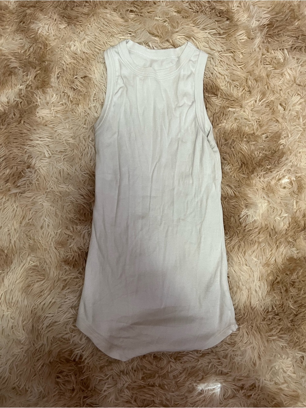 a new day White Ribbed Tank Top